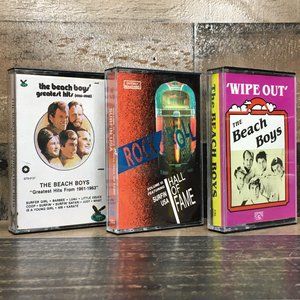 Vintage Classic Surfer Band Rock & Roll Cassette Tape Lot of (3)*The Beach Boys*